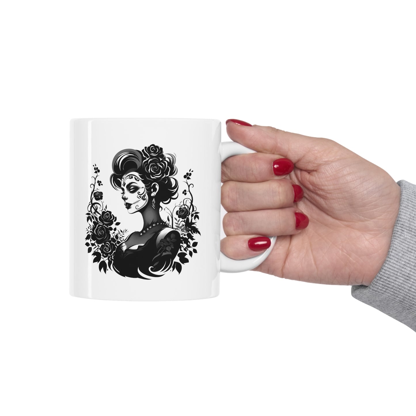 Girl Skeleton Ceramic Mug 11oz
