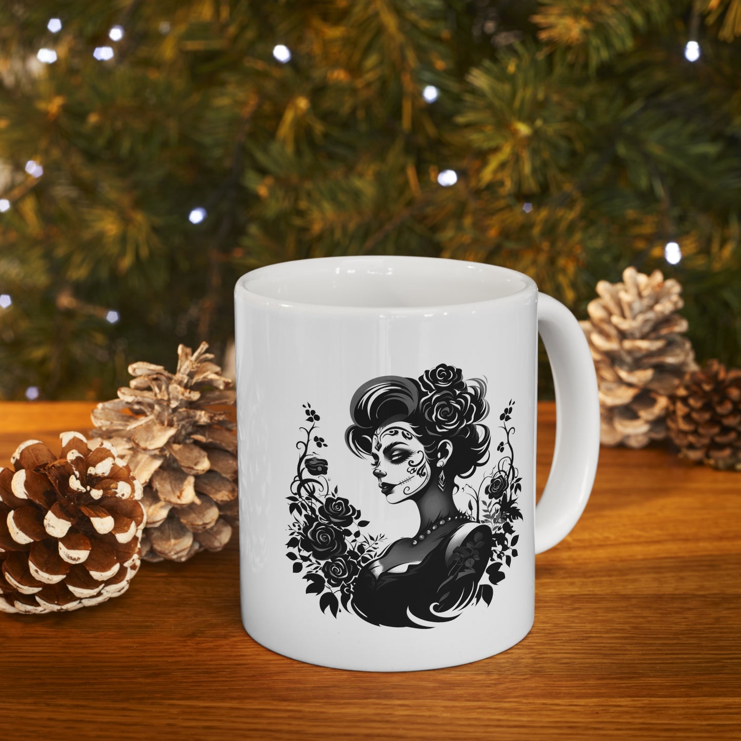 Girl Skeleton Ceramic Mug 11oz