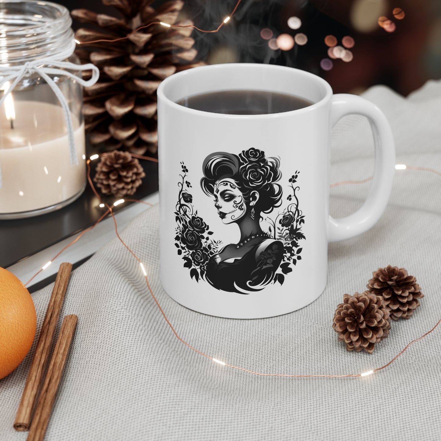 Girl Skeleton Ceramic Mug 11oz