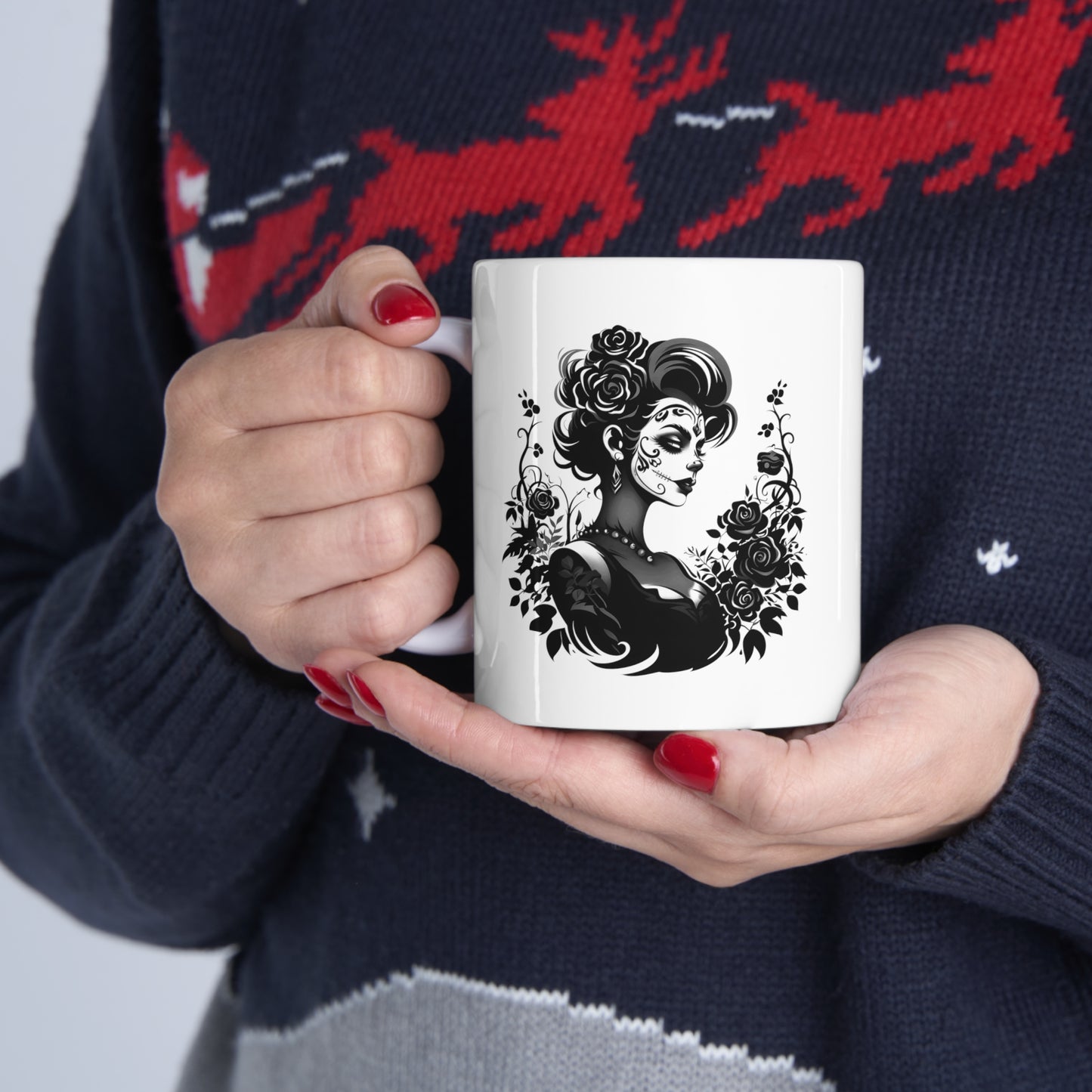 Girl Skeleton Ceramic Mug 11oz