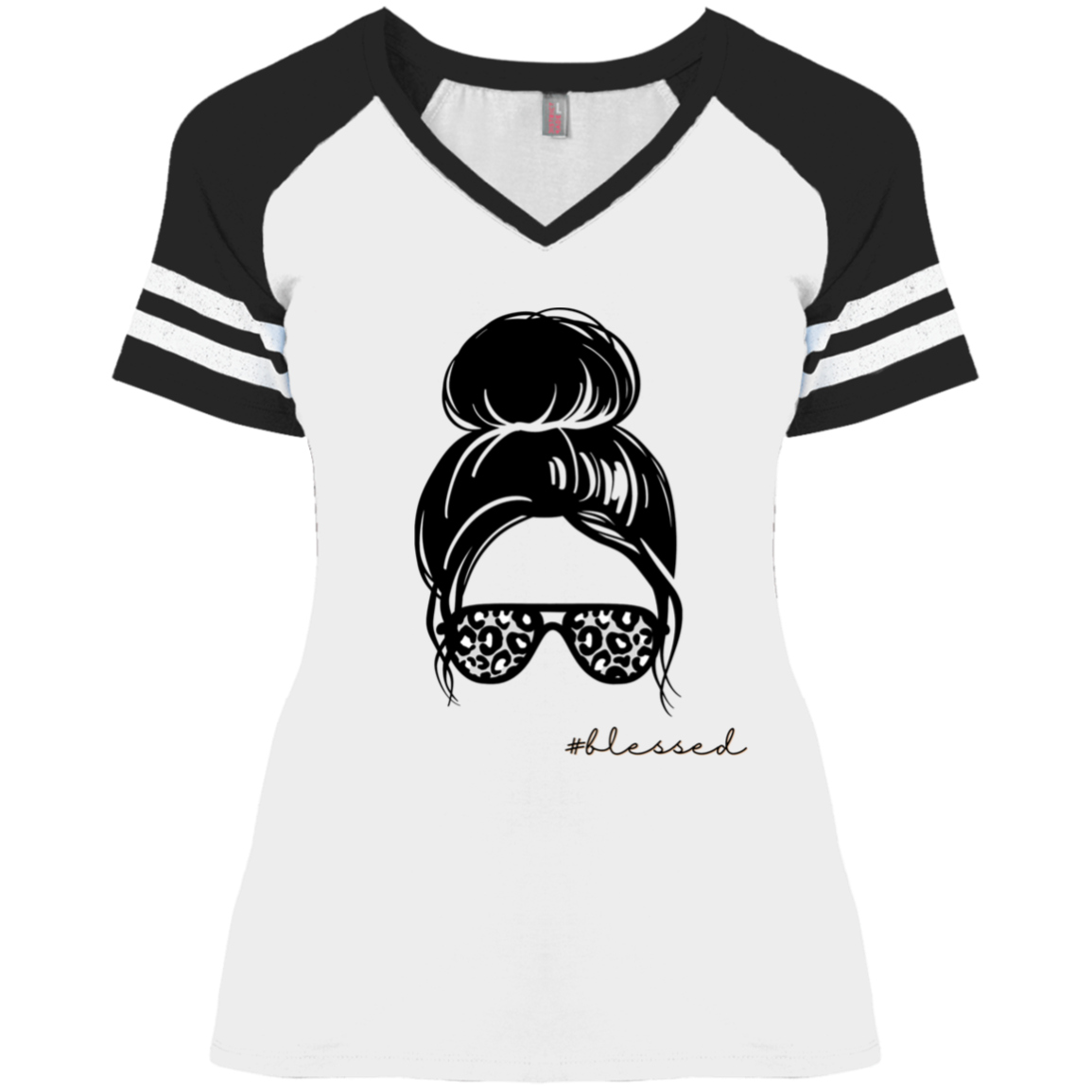 Blessed DM476 Ladies' Game V-Neck T-Shirt