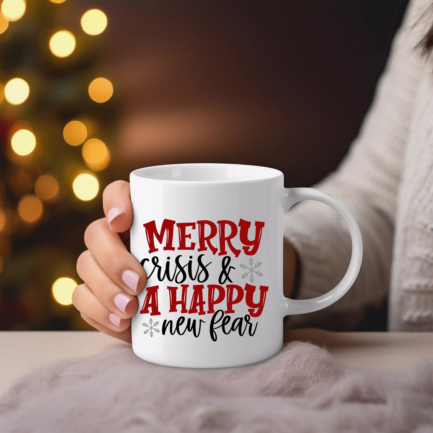 Merry Crisis & A Happy New Fear Ceramic Mug 11oz
