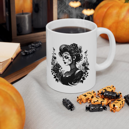 Girl Skeleton Ceramic Mug 11oz