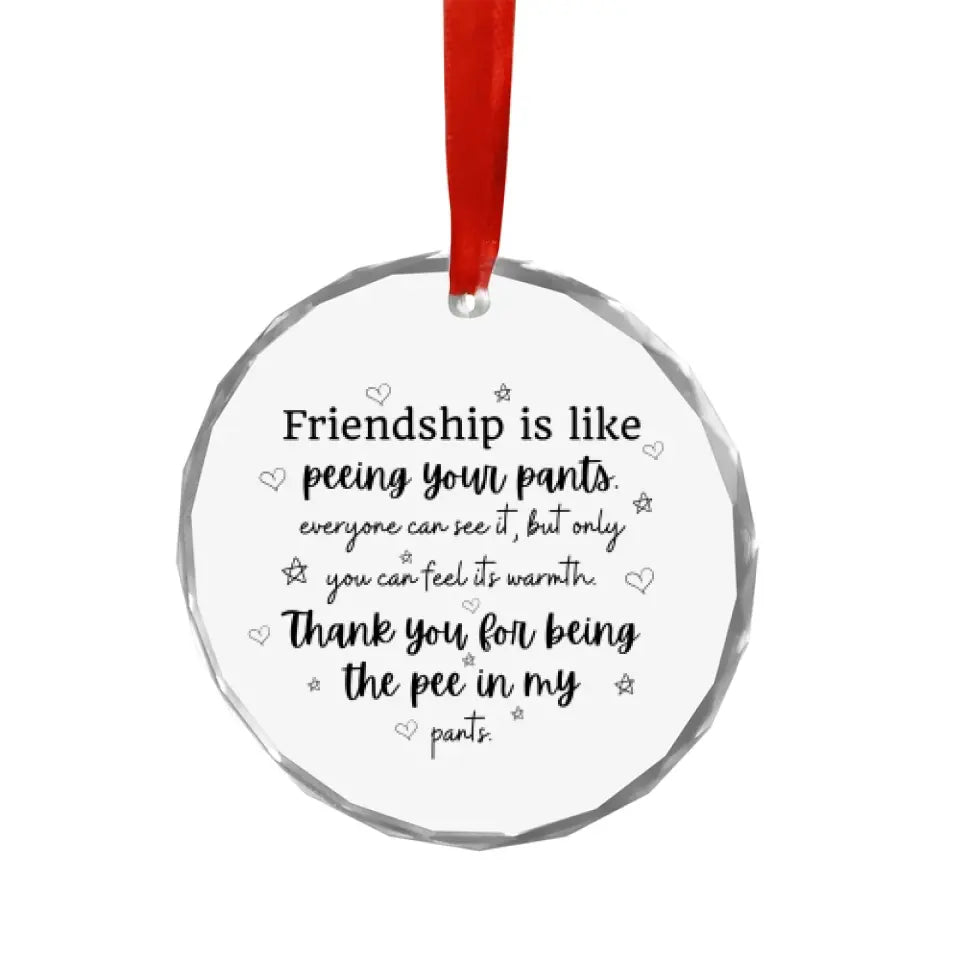 Friendship Is Like Peeing Your Pants Ornament