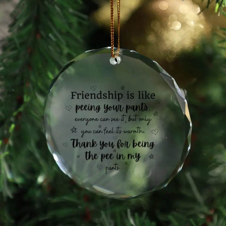 Friendship Is Like Peeing Your Pants Ornament