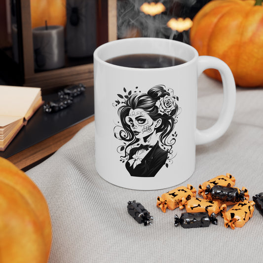 Girl Skeleton Ceramic Mug 11oz