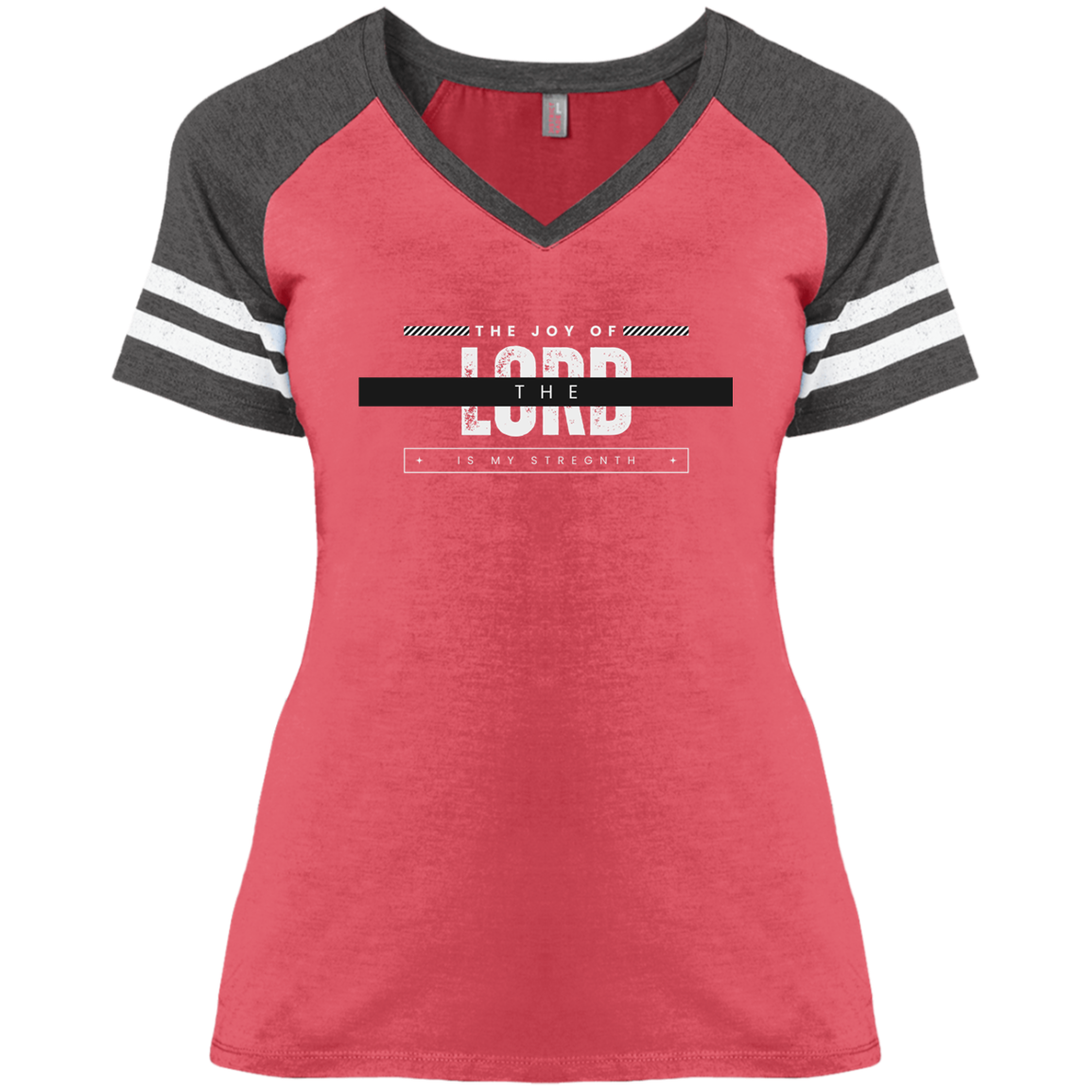 TRUSt GOD AND CHILL (6) DM476 Ladies' Game V-Neck T-Shirt