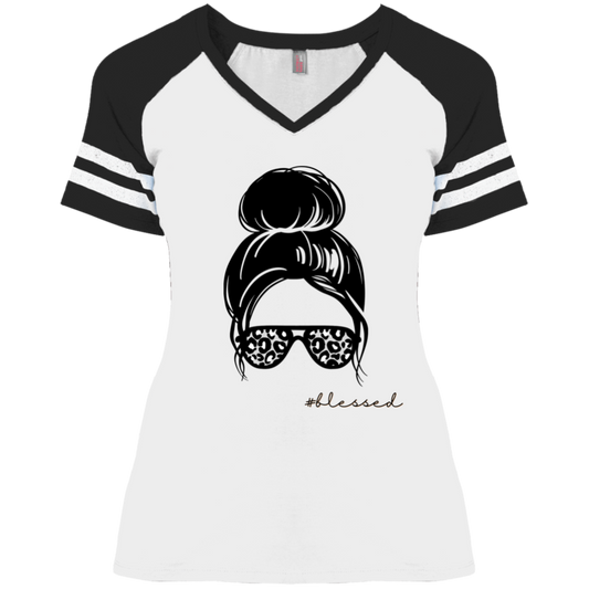 Blessed DM476 Ladies' Game V-Neck T-Shirt