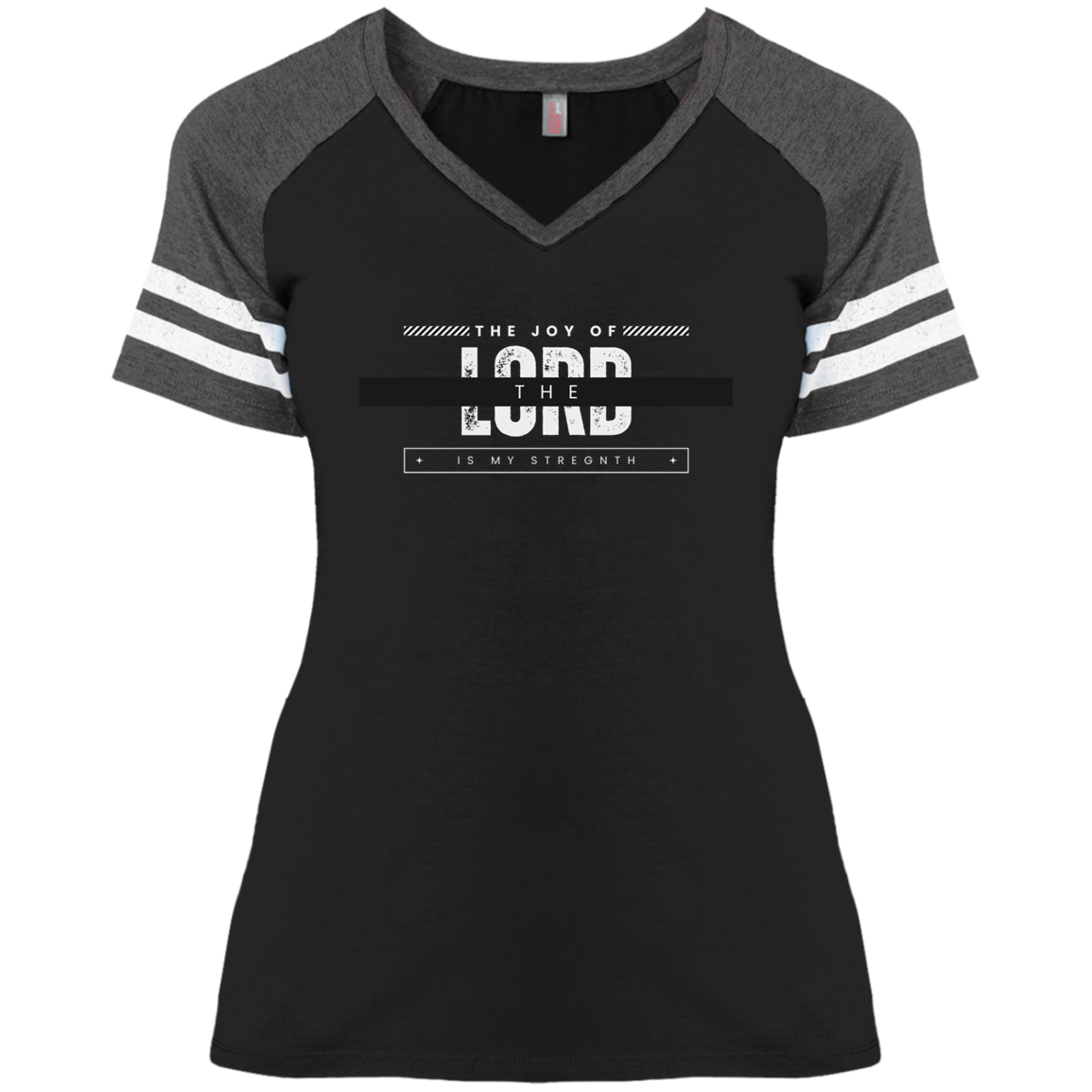 TRUSt GOD AND CHILL (6) DM476 Ladies' Game V-Neck T-Shirt