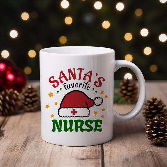 Santas Favorite Nurse Ceramic Mug 11oz