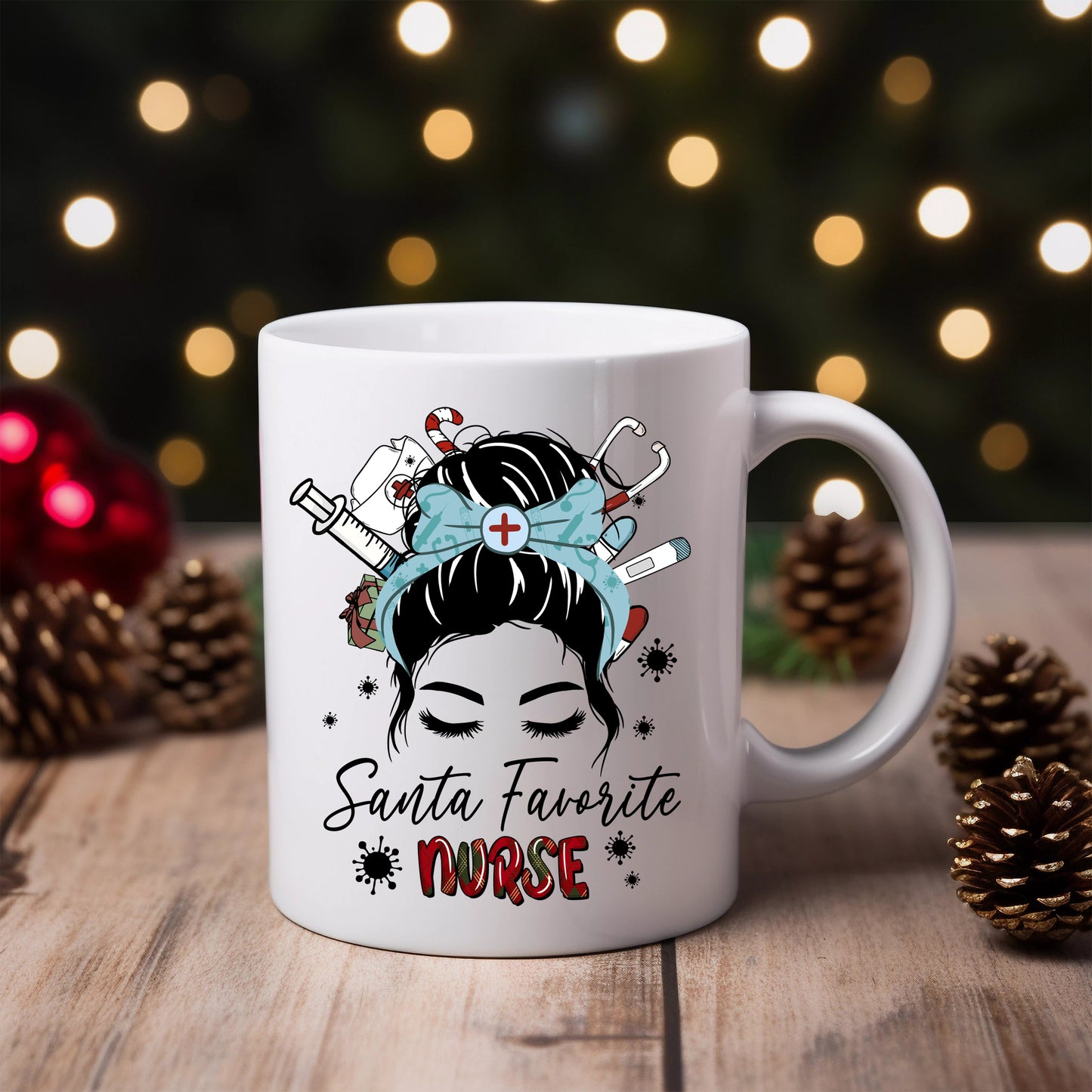 Santa Favorite Nurse Ceramic Mug 11oz