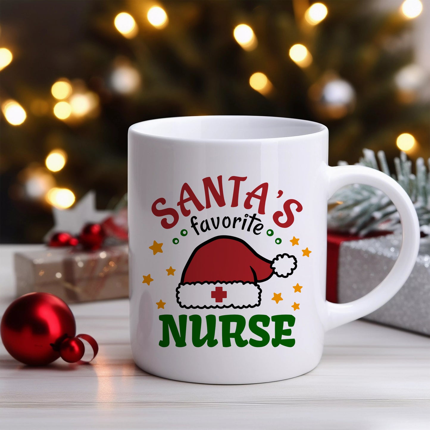 Santas Favorite Nurse Ceramic Mug 11oz