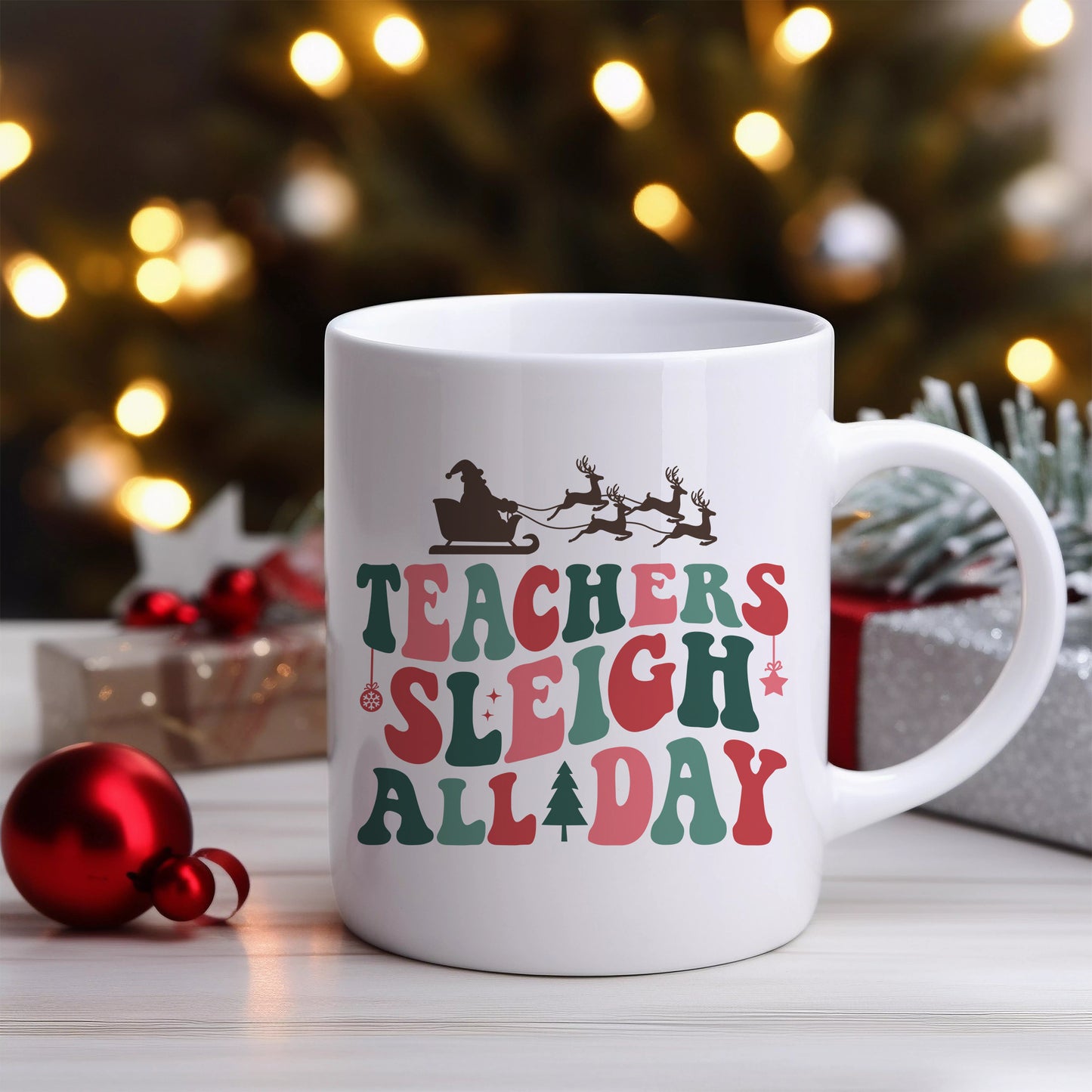 Teachers Sleigh All Day Ceramic Mug 11oz