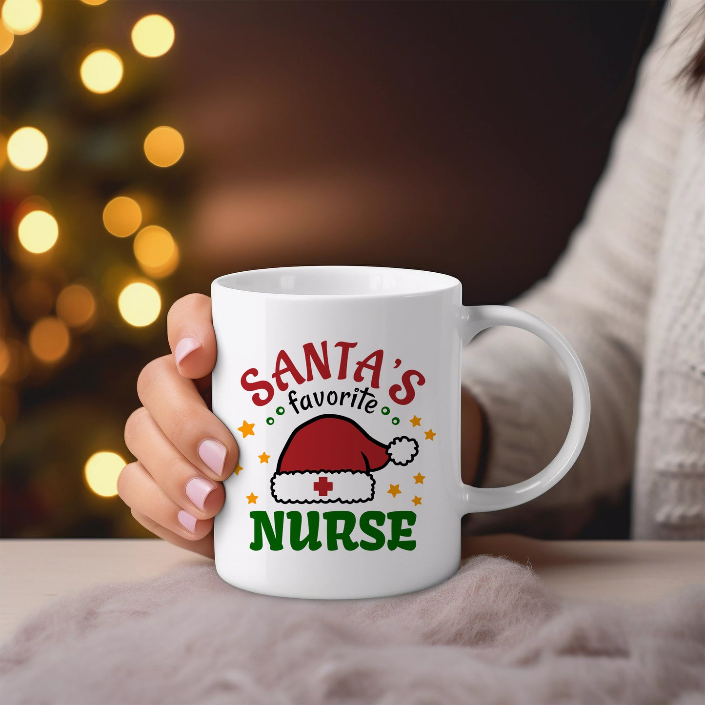 Santas Favorite Nurse Ceramic Mug 11oz